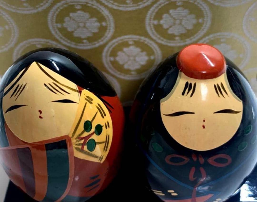 Amazon.co.jp: 紀州人形 お雛様 木製人形手塗り2点セット 民藝 : おもちゃ